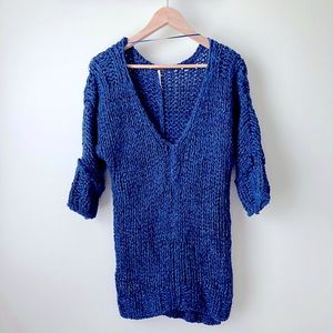 Free People Long Loose Knit Sweater • XS